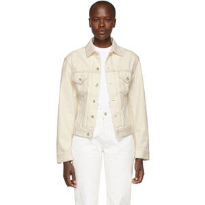 Helmut Lang White Denim Femme Trucker Jacket